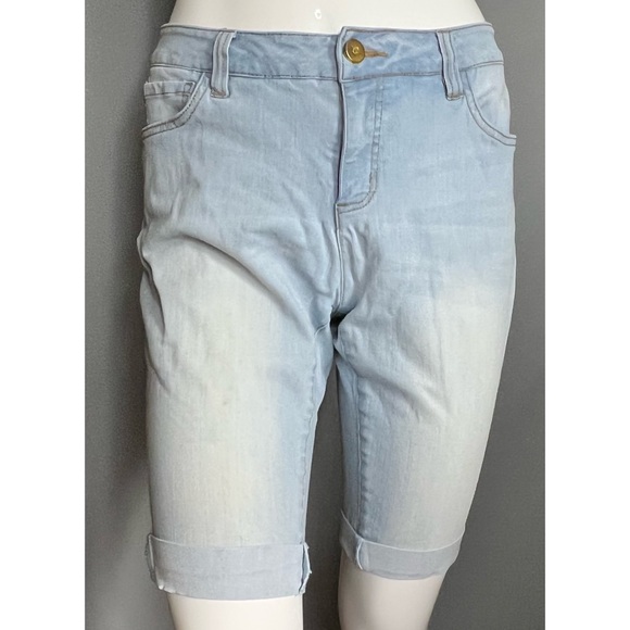 G.I.L.I. : denim stretch bermuda shorts - Picture 1 of 10